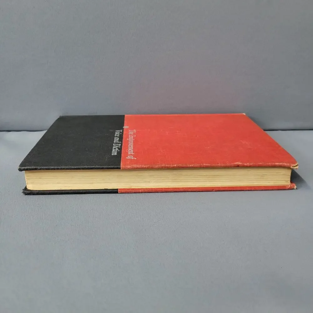 The Improvement Of Voice & Diction by Jon‎ Eisenson Vintage Book 1958 Hardcover